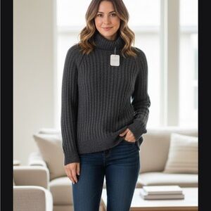 Altar'd State Charcoal Turtleneck Sweater